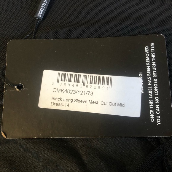 PrettyLittleThing Long Sleeve Mesh Dress #119 - Picture 6 of 10